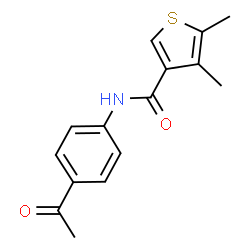 ChemSpider 2D Image | N-(4-Acetylphenyl)-4,5-dimethyl-3-thiophenecarboxamide | C15H15NO2S