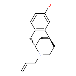 ChemSpider 2D Image | (13alpha)-17-Allylmorphinan-3-ol | C19H25NO