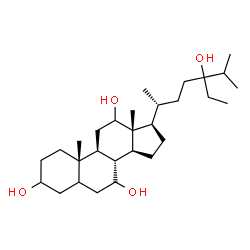 ChemSpider 2D Image | (24xi)-Stigmastane-3,7,12,24-tetrol | C29H52O4