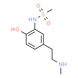 ChemSpider 2D Image | N-(2-Hydroxy-5-(2-(methylamino)ethyl)phenyl)methanesulfonamide | C10H16N2O3S
