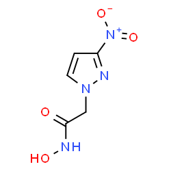 ChemSpider 2D Image | N-Hydroxy-2-(3-nitro-1H-pyrazol-1-yl)acetamide | C5H6N4O4