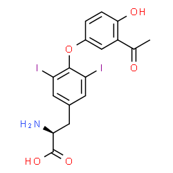 ChemSpider 2D Image | O-(3-Acetyl-4-hydroxyphenyl)-3,5-diiodo-L-tyrosine | C17H15I2NO5