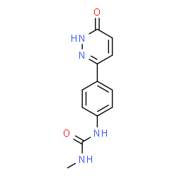 ChemSpider 2D Image | 1-Methyl-3-[4-(6-oxo-1,6-dihydro-3-pyridazinyl)phenyl]urea | C12H12N4O2