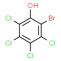 ChemSpider 2D Image | 2-Bromo-3,4,5,6-tetrachlorophenol | C6HBrCl4O