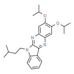 ChemSpider 2D Image | 2,3-Diisopropoxy-6-(3-methylbutyl)-6H-indolo[2,3-b]quinoxaline | C25H31N3O2