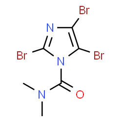 ChemSpider 2D Image | 2,4,5-Tribromo-N,N-dimethyl-1H-imidazole-1-carboxamide | C6H6Br3N3O