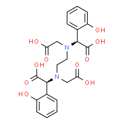 ChemSpider 2D Image | (2S,2'S)-2,2'-{1,2-Ethanediylbis[(carboxymethyl)imino]}bis[(2-hydroxyphenyl)acetic acid] | C22H24N2O10