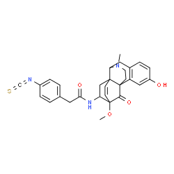 ChemSpider 2D Image | N-(3-Hydroxy-6-methoxy-17-methyl-5-oxo-7,8-didehydro-18,19-dihydro-6,14-ethenomorphinan-18-yl)-2-(4-isothiocyanatophenyl)acetamide | C29H29N3O4S