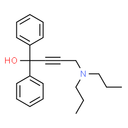 ChemSpider 2D Image | 4-(Dipropylamino)-1,1-diphenyl-2-butyn-1-ol | C22H27NO
