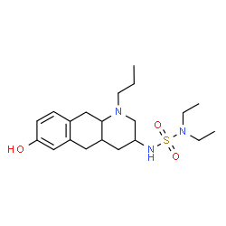 ChemSpider 2D Image | N,N-Diethyl-N'-(7-hydroxy-1-propyl-1,2,3,4,4a,5,10,10a-octahydrobenzo[g]quinolin-3-yl)sulfuric diamide | C20H33N3O3S