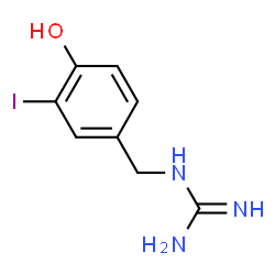 ChemSpider 2D Image | 1-(4-Hydroxy-3-iodobenzyl)guanidine | C8H10IN3O