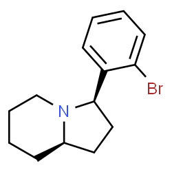 ChemSpider 2D Image | (3R,8aR)-3-(2-Bromophenyl)octahydroindolizine | C14H18BrN