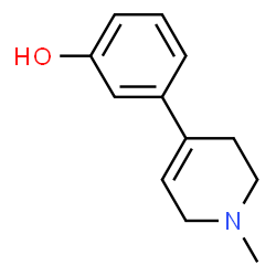ChemSpider 2D Image | 3-(1-Methyl-1,2,3,6-tetrahydro-4-pyridinyl)phenol | C12H15NO