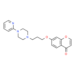 ChemSpider 2D Image | 7-{3-[4-(2-Pyridinyl)-1-piperazinyl]propoxy}-4H-chromen-4-one | C21H23N3O3