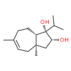 ChemSpider 2D Image | (1S,2R,3aR,8aS)-1-Isopropyl-3a,6-dimethyl-1,2,3,3a,4,7,8,8a-octahydro-1,2-azulenediol | C15H26O2