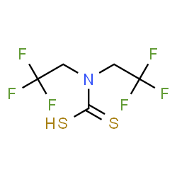 ChemSpider 2D Image | Bis(2,2,2-trifluoroethyl)carbamodithioic acid | C5H5F6NS2