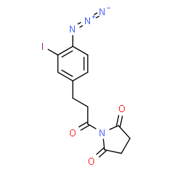 ChemSpider 2D Image | 1-[3-(4-Azido-3-iodophenyl)propanoyl]-2,5-pyrrolidinedione | C13H11IN4O3