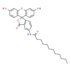ChemSpider 2D Image | 5-Dodecanoylaminofluorescein | C32H35NO6