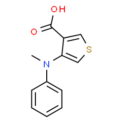 ChemSpider 2D Image | 4-[Methyl(phenyl)amino]-3-thiophenecarboxylic acid | C12H11NO2S