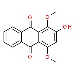 ChemSpider 2D Image | 2-Hydroxy-1,4-dimethoxy-9,10-anthraquinone | C16H12O5