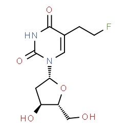 ChemSpider 2D Image | 2'-Deoxy-5-(2-fluoroethyl)uridine | C11H15FN2O5