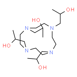 ChemSpider 2D Image | 1,1',1'',1'''-(1,4,7,10-Tetraazacyclododecane-1,4,7,10-tetrayl)tetra(2-propanol) | C20H44N4O4