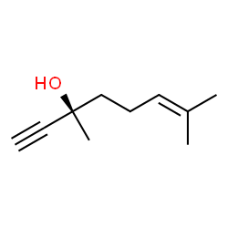 ChemSpider 2D Image | (3R)-3,7-Dimethyl-6-octen-1-yn-3-ol | C10H16O