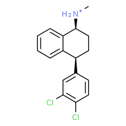 ChemSpider 2D Image | sertraline(1+) | C17H18Cl2N
