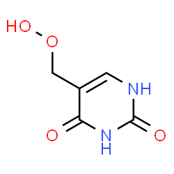ChemSpider 2D Image | 5-(Hydroperoxymethyl)-2,4(1H,3H)-pyrimidinedione | C5H6N2O4