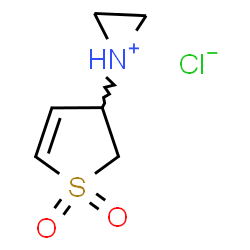 ChemSpider 2D Image | 1-(1,1-Dioxido-2,3-dihydro-3-thiophenyl)aziridinium chloride | C6H10ClNO2S