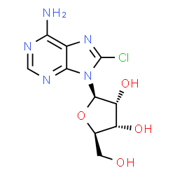 ChemSpider 2D Image | 8-Chloroadenosine | C10H12ClN5O4