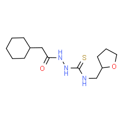 ChemSpider 2D Image | 2-(Cyclohexylacetyl)-N-(tetrahydro-2-furanylmethyl)hydrazinecarbothioamide | C14H25N3O2S