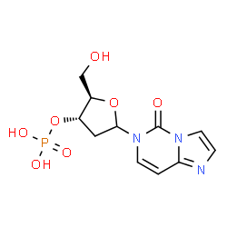 ChemSpider 2D Image | 6-(2-Deoxy-3-O-phosphono-D-erythro-pentofuranosyl)imidazo[1,2-c]pyrimidin-5(6H)-one | C11H14N3O7P