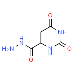 ChemSpider 2D Image | 2,6-Dioxohexahydro-4-pyrimidinecarbohydrazide | C5H8N4O3