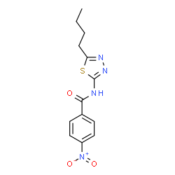 ChemSpider 2D Image | N-(5-Butyl-1,3,4-thiadiazol-2-yl)-4-nitrobenzamide | C13H14N4O3S