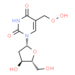 ChemSpider 2D Image | 2'-Deoxy-5-(hydroperoxymethyl)uridine | C10H14N2O7