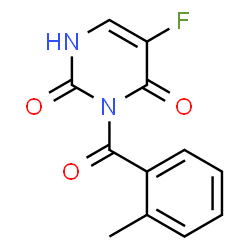 ChemSpider 2D Image | 5-Fluoro-3-(2-methylbenzoyl)-2,4(1H,3H)-pyrimidinedione | C12H9FN2O3