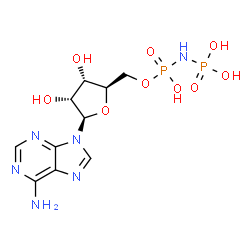 ChemSpider 2D Image | 5'-O-[Hydroxy(phosphonoamino)phosphoryl]adenosine | C10H16N6O9P2