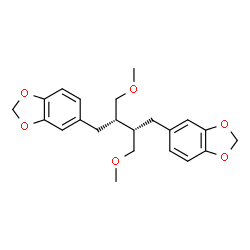 ChemSpider 2D Image | 5,5'-[(2S,3S)-2,3-Bis(methoxymethyl)-1,4-butanediyl]bis(1,3-benzodioxole) | C22H26O6