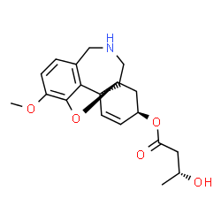 ChemSpider 2D Image | (4aS,6R,8aS)-3-Methoxy-5,6,9,10,11,12-hexahydro-4aH-[1]benzofuro[3a,3,2-ef][2]benzazepin-6-yl (3R)-3-hydroxybutanoate | C20H25NO5