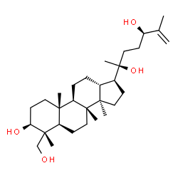 ChemSpider 2D Image | (3beta,24R)-Dammar-25-ene-3,20,24,28-tetrol | C30H52O4