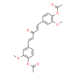 ChemSpider 2D Image | [(1E,4E)-3-Oxo-1,4-pentadiene-1,5-diyl]bis-2-methoxy-4,1-phenylene diacetate | C23H22O7