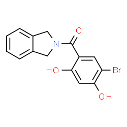 ChemSpider 2D Image | (5-Bromo-2,4-dihydroxyphenyl)(1,3-dihydro-2H-isoindol-2-yl)methanone | C15H12BrNO3