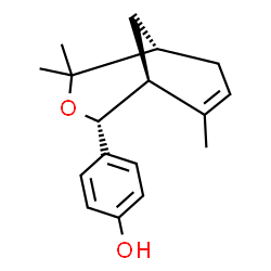 ChemSpider 2D Image | 4-[(1S,2R,5S)-4,4,8-Trimethyl-3-oxabicyclo[3.3.1]non-7-en-2-yl]phenol | C17H22O2