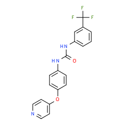ChemSpider 2D Image | 1-[4-(4-Pyridinyloxy)phenyl]-3-[3-(trifluoromethyl)phenyl]urea | C19H14F3N3O2