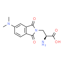 ChemSpider 2D Image | 3-[5-(Dimethylamino)-1,3-dioxo-1,3-dihydro-2H-isoindol-2-yl]-L-alanine | C13H15N3O4