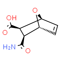 ChemSpider 2D Image | (1S,2R,3S,4R)-3-Carbamoyl-7-oxabicyclo[2.2.1]hept-5-ene-2-carboxylic acid | C8H9NO4