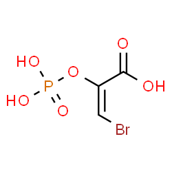 ChemSpider 2D Image | (2E)-3-Bromo-2-(phosphonooxy)acrylic acid | C3H4BrO6P