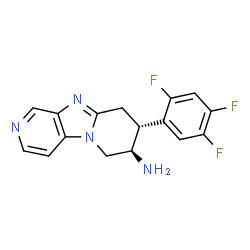 ChemSpider 2D Image | (7R,8R)-8-(2,4,5-trifluorophenyl)-6,7,8,9-tetrahydroimidazo[1,2-a:4,5-c']dipyridin-7-amine | C16H13F3N4