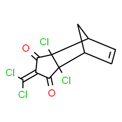 ChemSpider 2D Image | 2,6-Dichloro-4-(dichloromethylene)tricyclo[5.2.1.0~2,6~]dec-8-ene-3,5-dione | C11H6Cl4O2